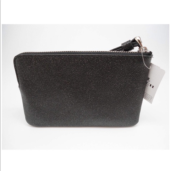 Coach Leather Glitter Corner Zip Wristlet - Picture 5 of 8